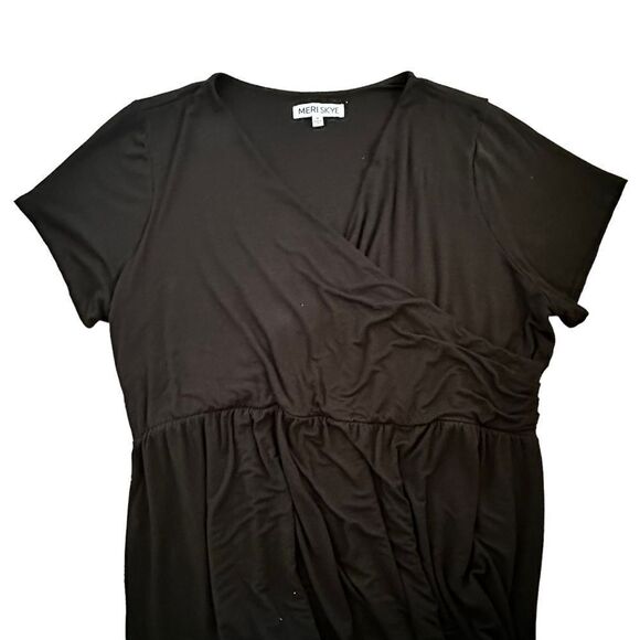 Meri Skye ~ Black Maxi Dress ~ crossover bodice ~ size 3XL - Picture 7 of 12